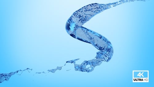 Dynamic Swirling Water Stream Fluid Animation with Alpha Channel