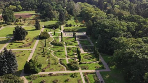Botanical Garden in the City of Minsk. Green Garden in English style.Belarus