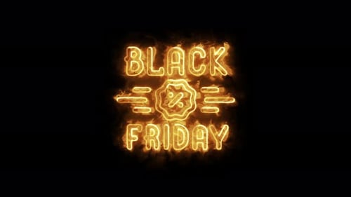 Black Friday on Fire.Vídeo Comercial da Black Friday.Plano de fundo para vídeo promocional.Black Friday