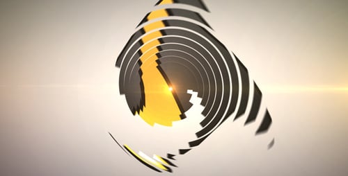 Dynamic Geometric Logo Reveal with Cinematic Light Flares