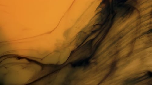 Abstract Veins Flowing on Yellow and Orange