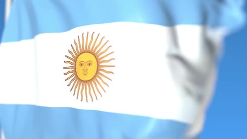 Realistic Waving Argentina National Flag Loop