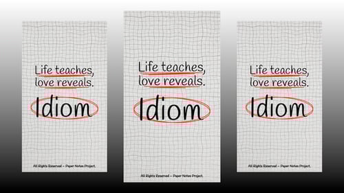 Animated Quotes and Phrases on a Paper Grid