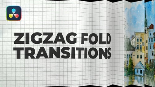 Zigzag Fold Transitions for DaVinci Resolve