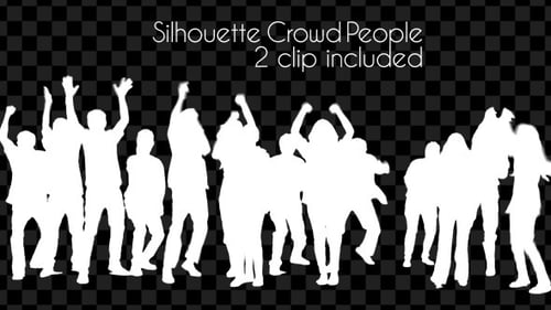 Silueta multitud gente