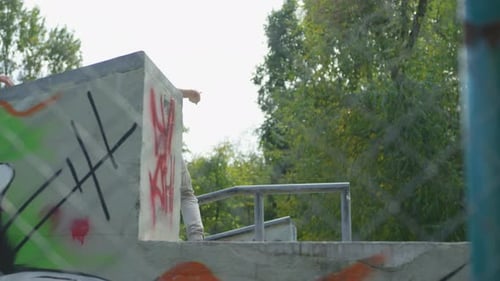 Skater in a skatepark