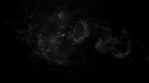 Ethereal Smoke Swirls Against Black Background