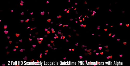 Romantic Heart Confetti Overlay Animation
