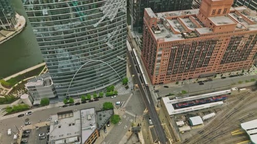 Beautiful Chicago Downtown Skyline Background