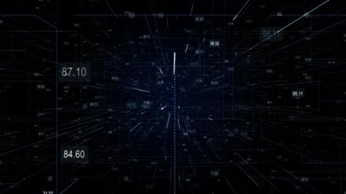 Dark blue digital abstract background seamless loop video