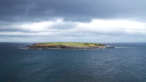 Topo Island in Sao Jorge Island Cliff and Atlantic Ocean, Beautiful Landmarks in the Azores Islands