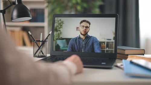 Coworker Having Online Meeting
