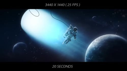 Voyage spatial d'astronautes - Fond d'écran WQHD ultralarge
