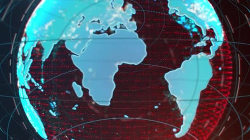 Futuristic Digital Global Network Connection