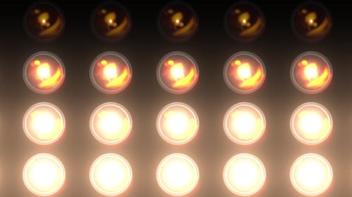 Dynamic Grid of Flashing Stage Lights Animation