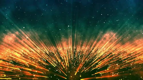 Abstract Bright Gold Color Particles Background