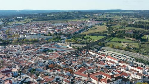 Aerial View of the Historical Square with Beautiful Surroundings