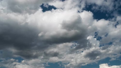 Moving Clouds in Blue Sky Scenic View