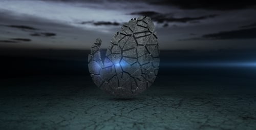 Dark Textured Cinematic Shattering Logo Reveal