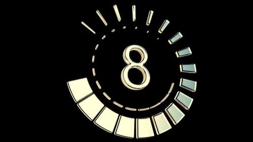 Glass Countdown Timer From 10 to Zero