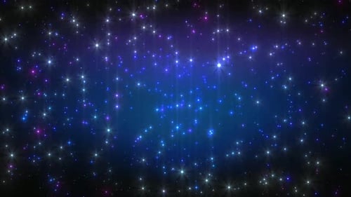 Blue Moving Stars Motion Loop Background