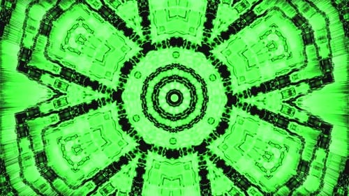 Green glow rotate animation kaleidoscope