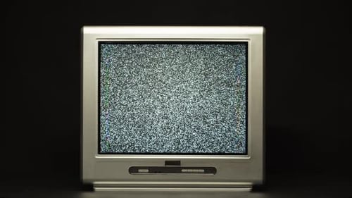Retro Television Screen Static on Display