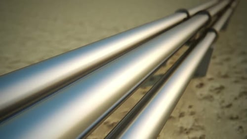 Industrial Metallic Pipeline Flythrough Animation