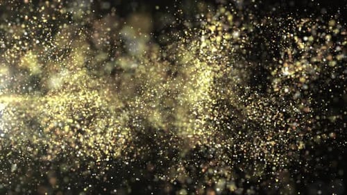 Floating Golden Particles