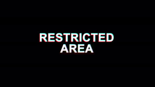 Restricted Area Glitch Effect Text Digital TV Distortion