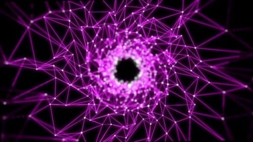 Abstrait Plexus Couleur Rose Vif V2