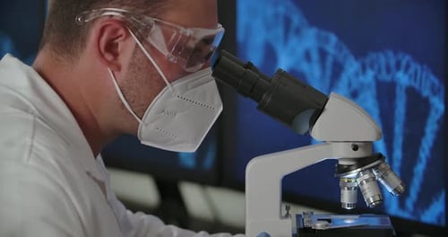 Scientist and the Microscope