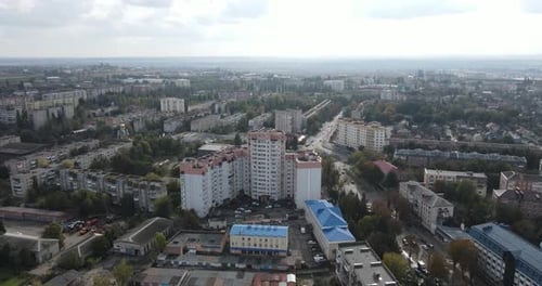 Panorama Of The City And Its Infrastructure From A Bird's Eye View