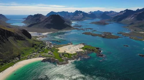 Beach Lofoten Islands Is an Archipelago in the County of Nordland, Norway