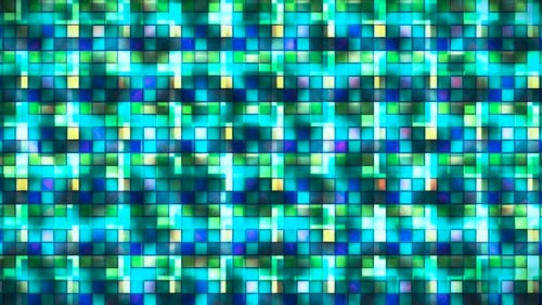Vibrant Glowing Geometric Squares Abstract Motion Background