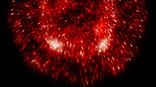 Explosion roter Partikel V7
