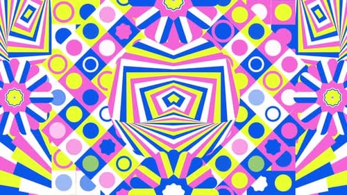 Bunter Hintergrund mit Punktmuster für Kinder, 3 Blink Trippy Chaotic Chaos Stripe Square India Diwali