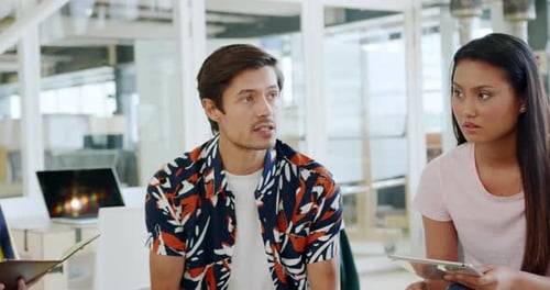 Creatives meeting in a modern office