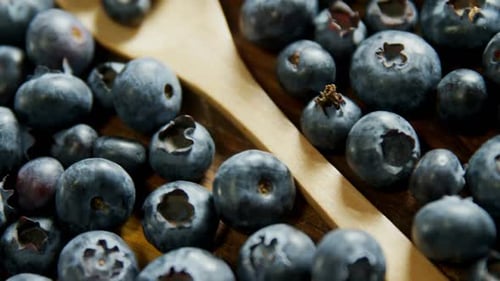 Fresh Blueberries on a Wooden Surface
