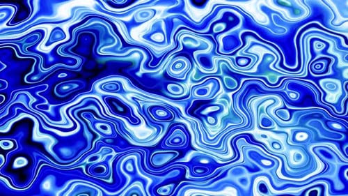 Abstract Blue Color Marble Ink Swirly Fluid Background
