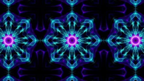 Vj Neon Kaleidoscope Loop 4K 10
