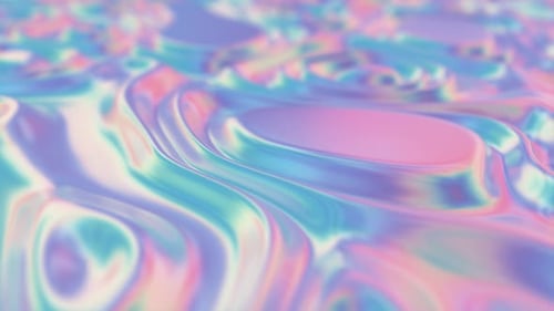 Iridescent Abstract Fluid Wave Motion Background
