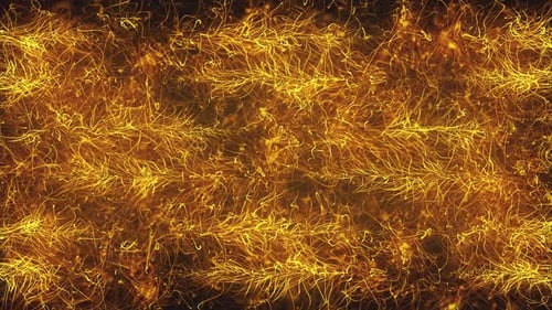 Abstract Golden Glowing Particle Trails Seamless Loop