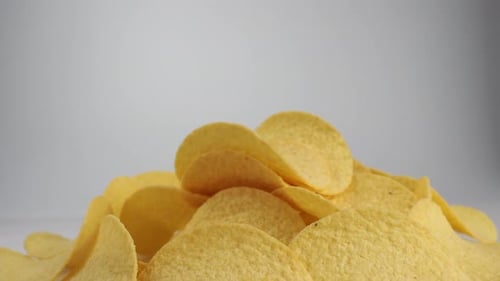 Close up of a Pile of Potato Chips