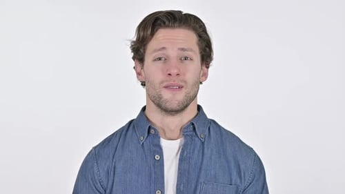 Young Adult Man Shaking Head No