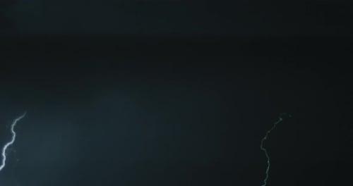 Lightning flashing in shades of blue