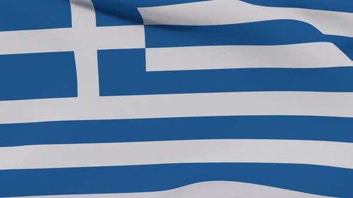 Realistic Waving Flag of Greece