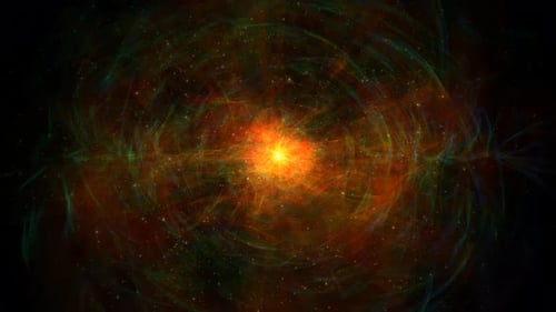 Fire Nebula Space Travel Loop Background