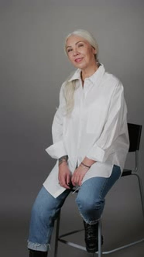 Studio Portrait of Contemporary Adult Woman