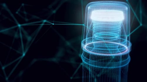 Thermos Hologram Close Up 4k